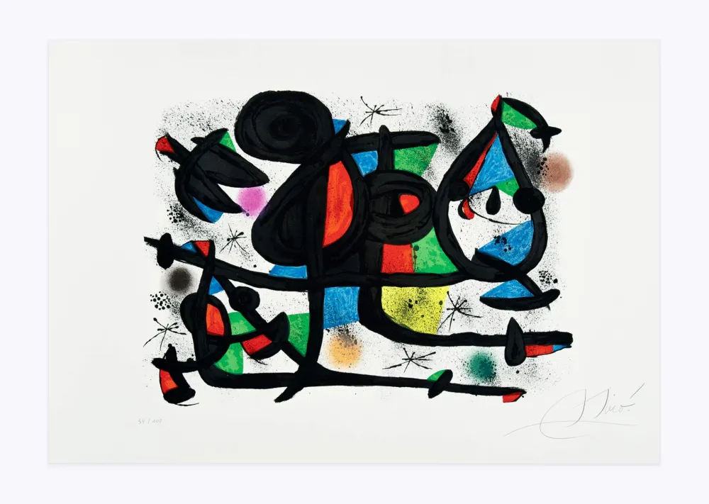 石版画 Miró - Luge des amants I (La)