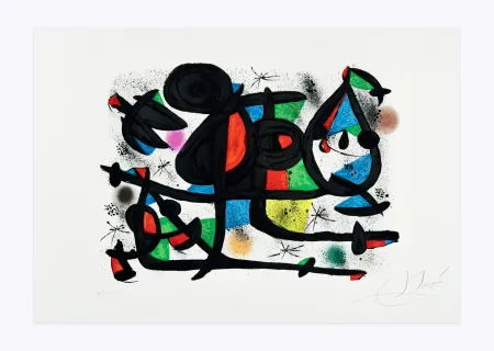 石版画 Miró - Luge des amants I (La)