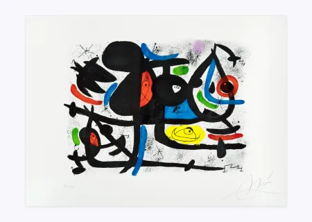 石版画 Miró - Luge des amants II (La)