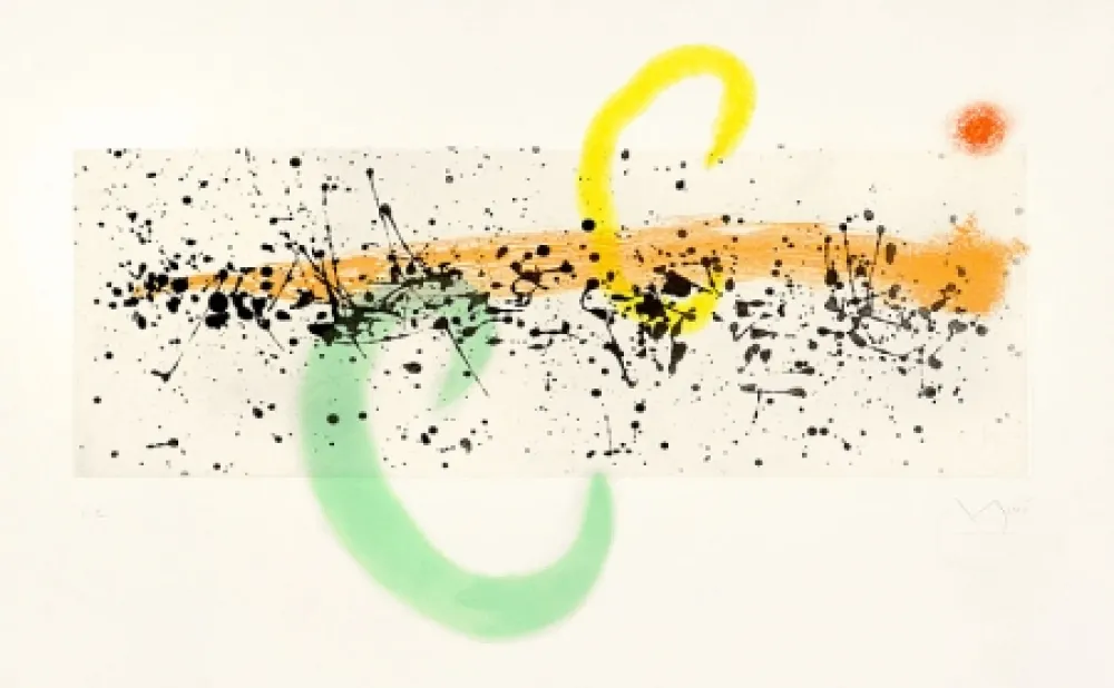 飞尘腐蚀法 Miró - Lune et Vent (Moon and Wind), 1963