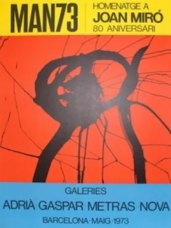 石版画 Miró - MAN 73 