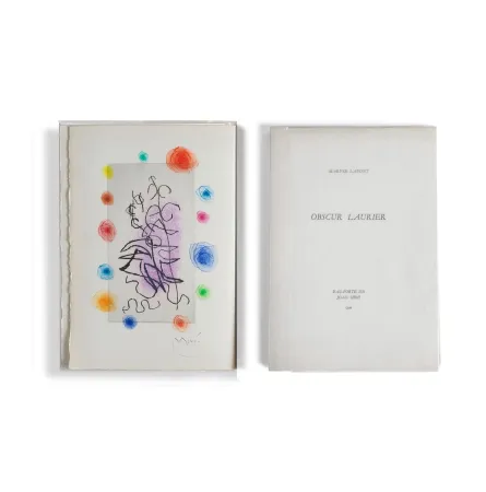 插图书 Miró - Maryse Lafont. OBSCUR LAURIER. 1 eau-forte signée de Joan Miró (GLM 1962)