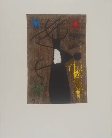 石版画 Miró - Maternité, Femme et enfant