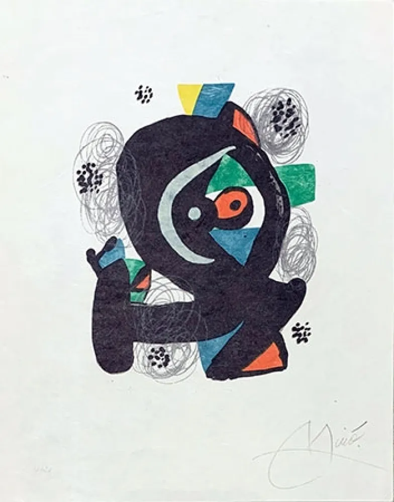 石版画 Miró - Mélodie acide