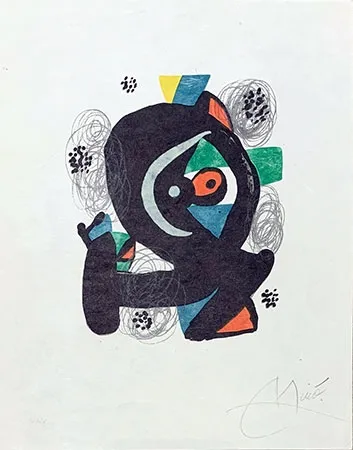 石版画 Miró - Mélodie acide