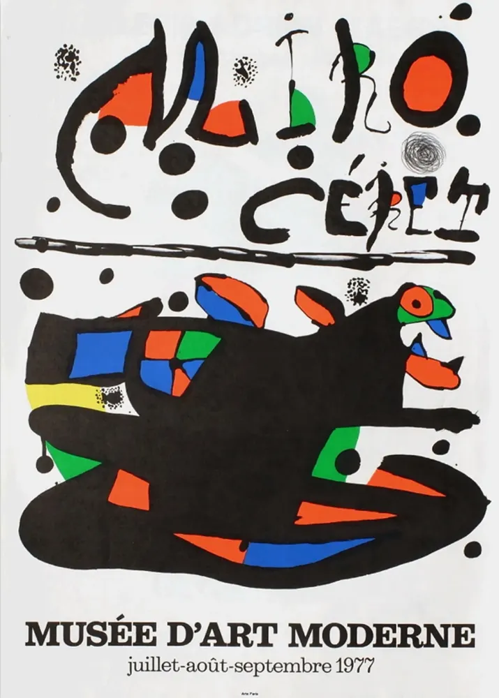 海报 Miró - MIRO - CÉRET. Musée d'Art Moderne 1977. Affiche originale.