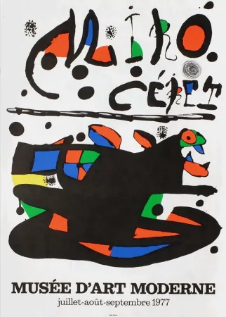 海报 Miró - MIRO - CÉRET. Musée d'Art Moderne 1977. Affiche originale.