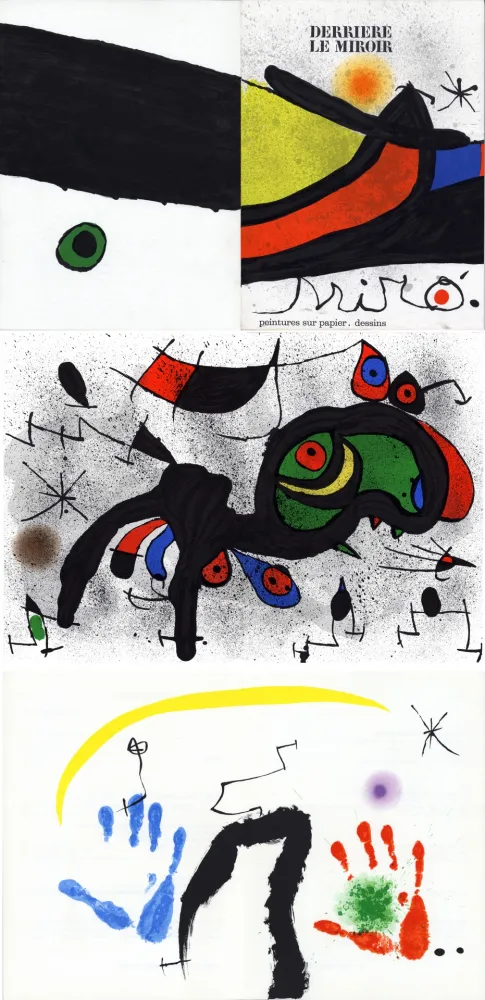 插图书 Miró - MIRO. PEINTURES SUR PAPIER, DESSINS. DERRIÈRE LE MIROIR N°193-194. Novembre 1971.