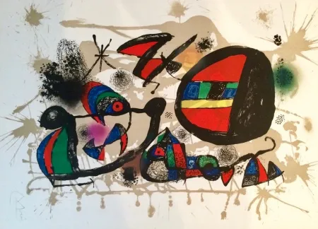 石版画 Miró - Nid d'alouettes