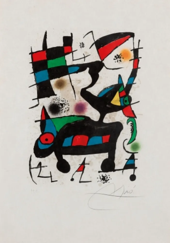 石版画 Miró - Oda a Joan Miro
