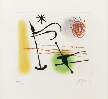 蚀刻飞尘法 Miró - ONE PLATE (FROM LA BAGUE D'AURORE SUITE)