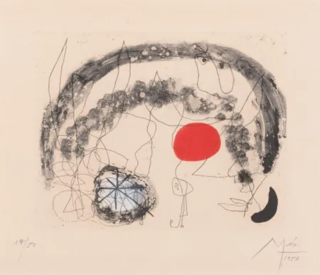 蚀刻飞尘法 Miró - One plate, from Série III