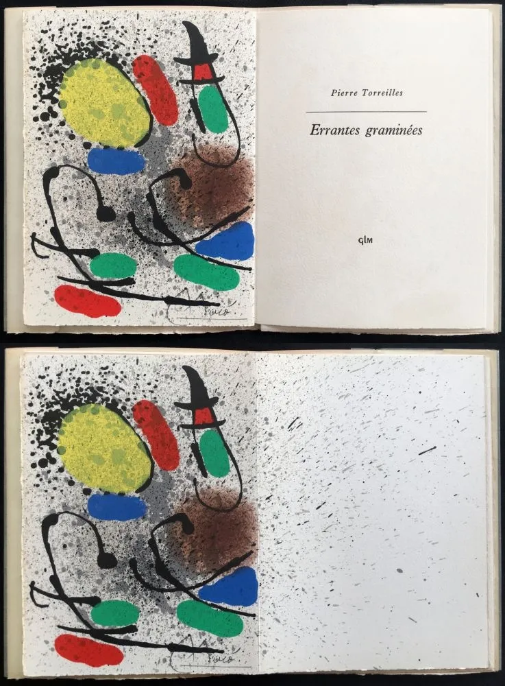 插图书 Miró - P. Torreilles : ERRANTES GRAMINÉES.Une lithographie originale signée (1971)