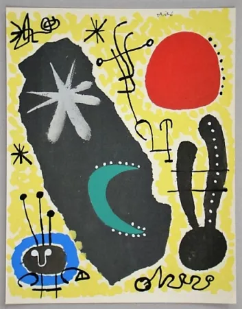 镂版印刷 Miró - Papier collé, 1955