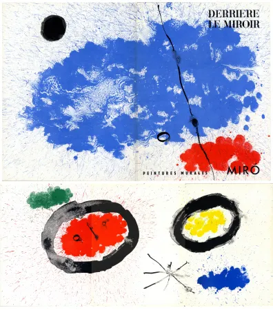 石版画 Miró - PEINTURES MURALES DE MIRO. DERRIÈRE LE MIROIR n° 128. Juin 1961.