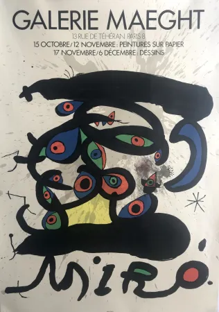 海报 Miró - Peintures sur papier et dessins / Galerie Maeght