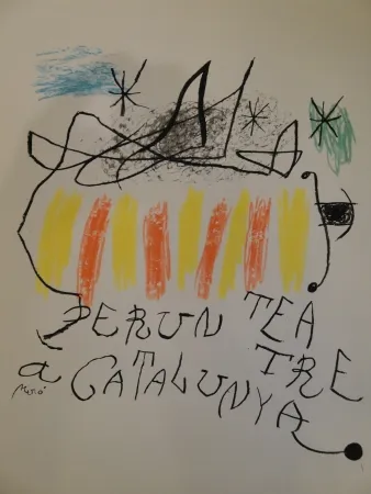 石版画 Miró - Per un teatre a Catalunya