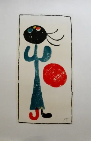 石版画 Miró - Personnage