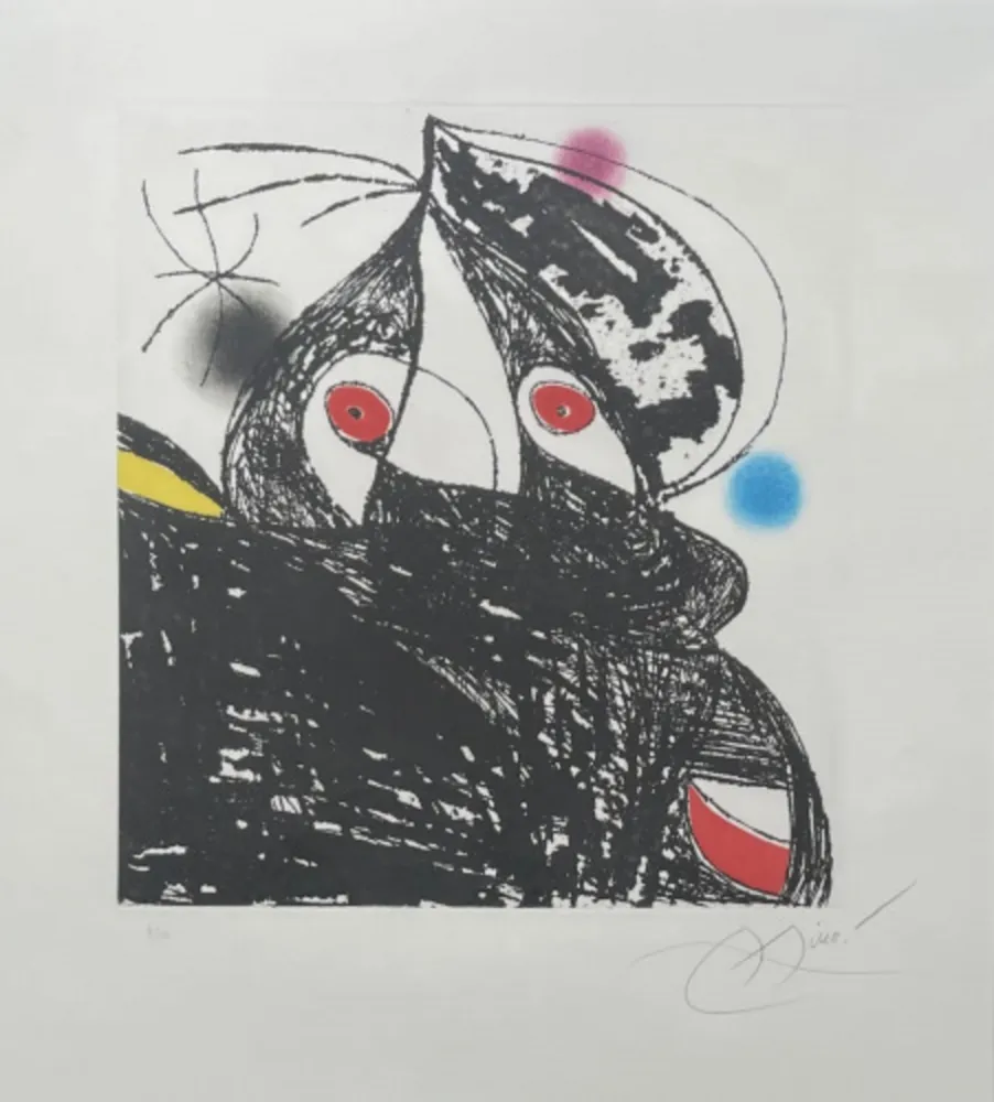 蚀刻飞尘法 Miró - Personnage Romantique