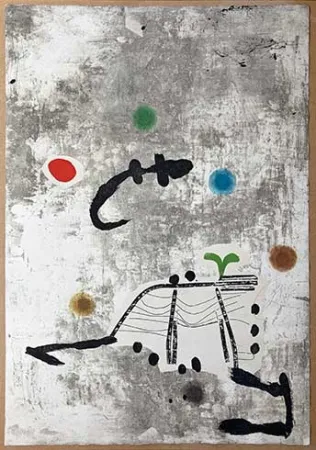 版画 Miró - Pertsonage