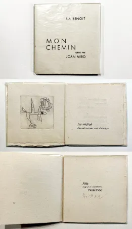 插图书 Miró - Pierre-André Benoit. MON CHEMIN. Une gravure de Joan Miró (1953)