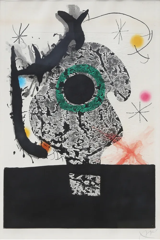 版画 Miró - Polypheme