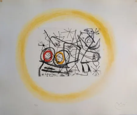 飞尘腐蚀法 Miró - Préparatifs D'Oiseaux II
