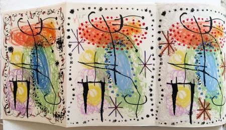 插图书 Miró - R. Cazelles. LA RAME ET LA ROUE. Lithographie de Joan Miro signée et numérotée (1960)
