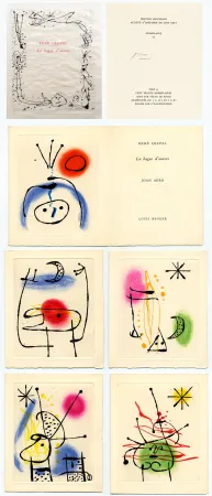 插图书 Miró - René Crevel. LA BAGUE D'AURORE. 6 eaux-fortes originales de Miró (1957).