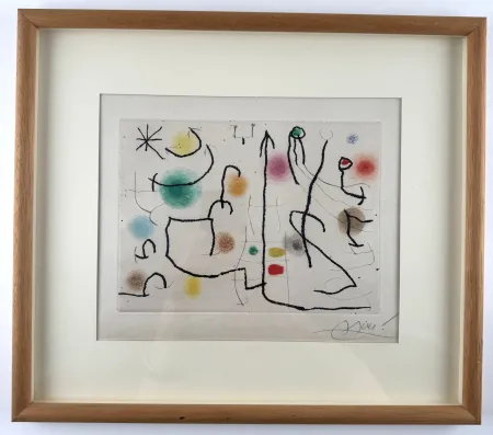 蚀刻版画 Miró - Rogelio Lacourière Pêcheur de cuivres 