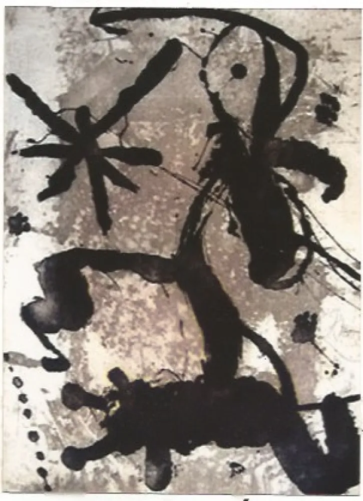版画 Miró - Rupestre 1