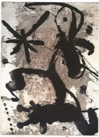 版画 Miró - Rupestre 1