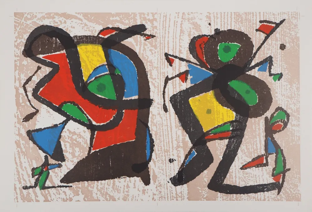 版画 Miró - Séduction