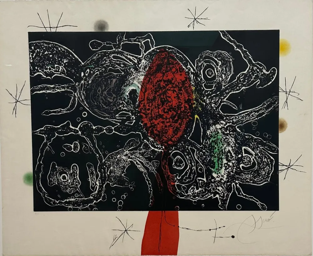 蚀刻版画 Miró - Senza titolo