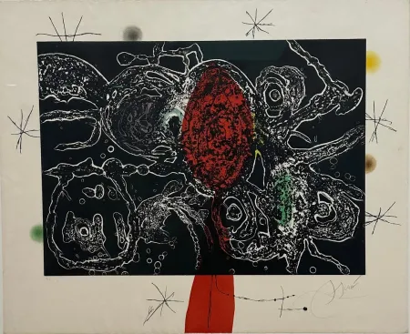 蚀刻版画 Miró - Senza titolo