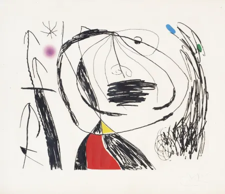 蚀刻飞尘法 Miró - Serie Mallorca (plate 5)
