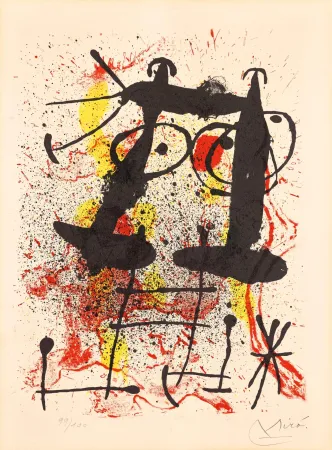 石版画 Miró - Silence