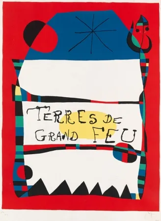 石版画 Miró - Terres de grand feu, 1956