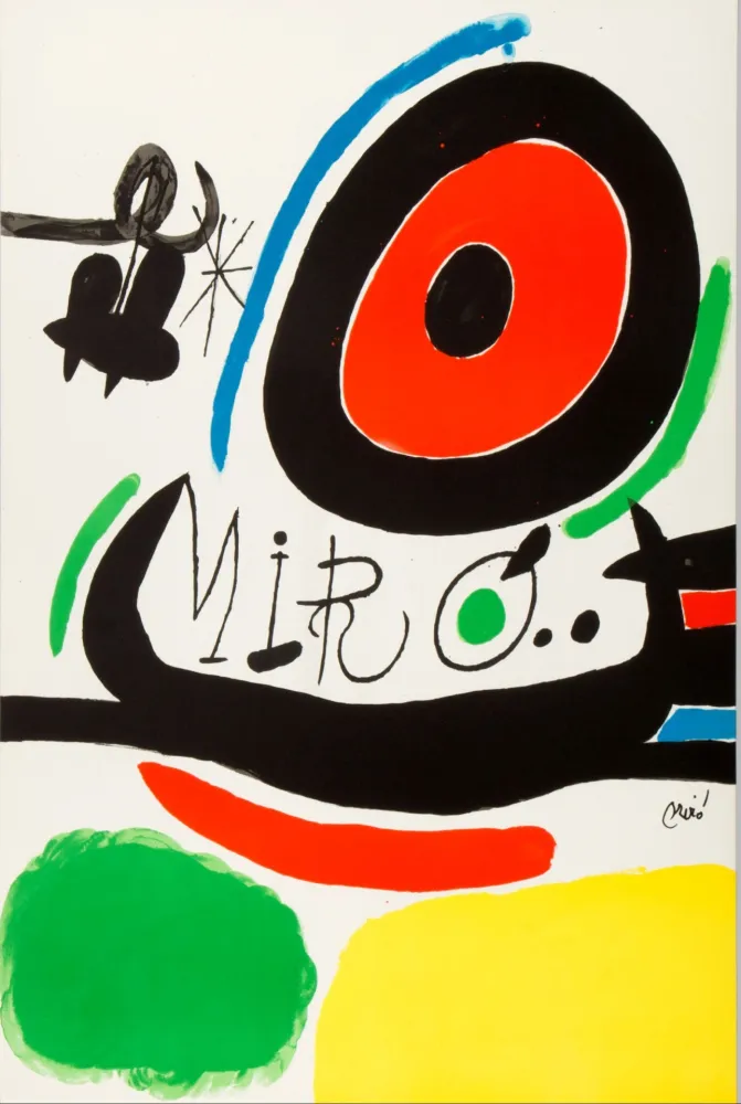 石版画 Miró - Tres libres 