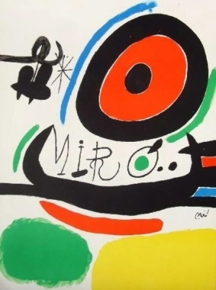 石版画 Miró - Tres libres