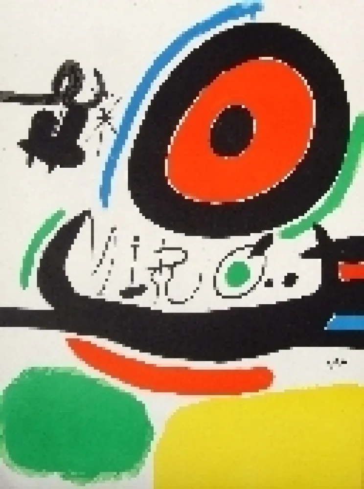 石版画 Miró - Tres Libres
