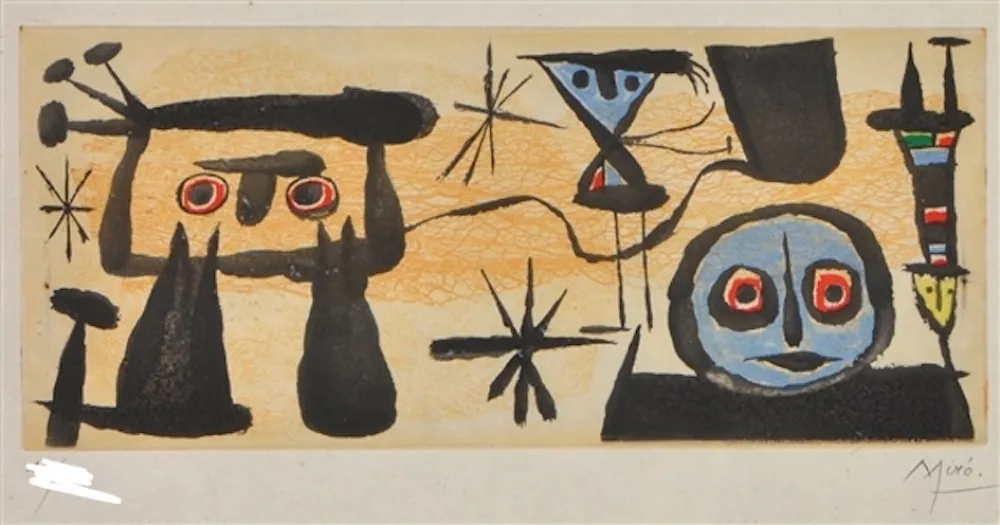 蚀刻飞尘法 Miró - Un poeme dans chaque livre