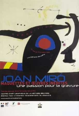 海报 Miró - Une passion pour la gravure