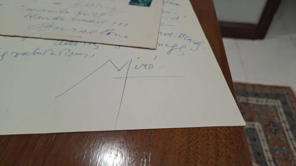 无技术 Miró - Unpublished autograph letter from Joan Miró, with artistic signature (plus original envelope)