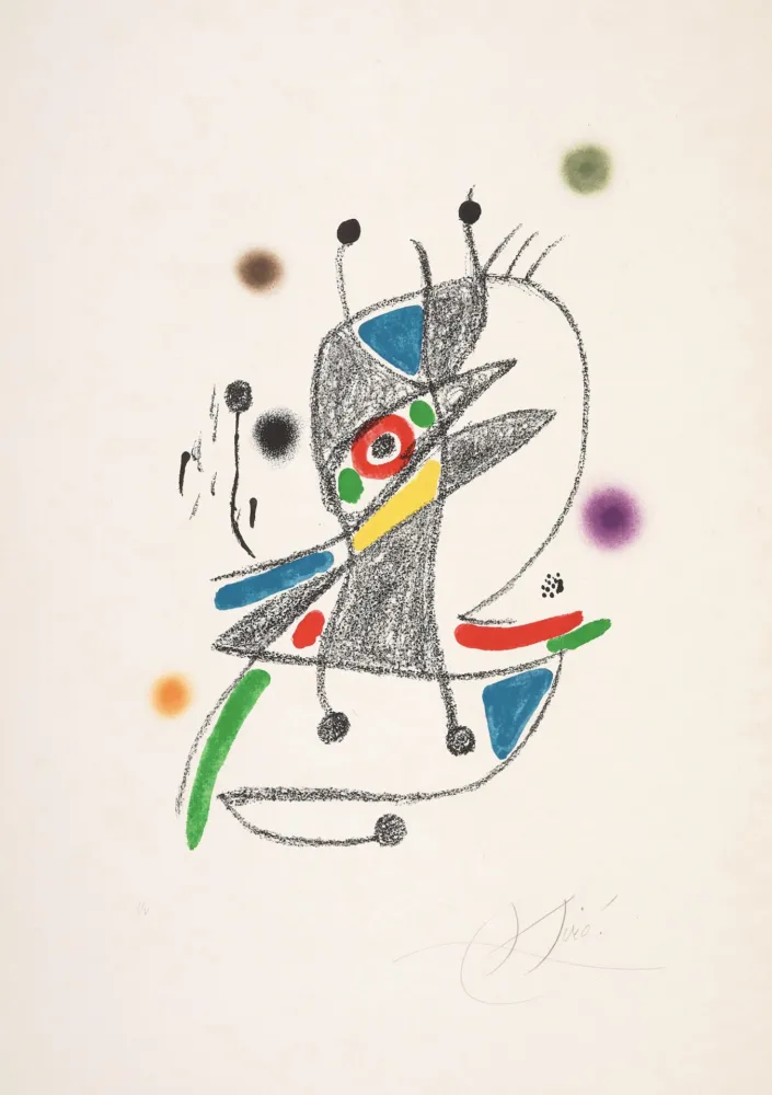 石版画 Miró - Untitled 1 from Maravillas con variaciones acrósticas
