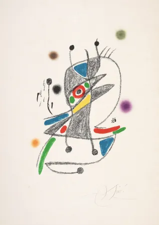 石版画 Miró - Untitled 1 from Maravillas con variaciones acrósticas