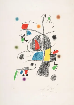 石版画 Miró - Untitled 2 from Maravillas con variaciones acrósticas