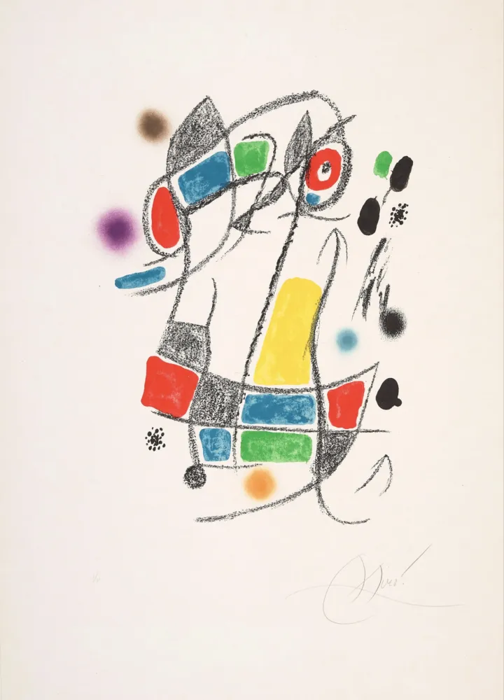 石版画 Miró - Untitled 3 from Maravillas con variaciones acrósticas