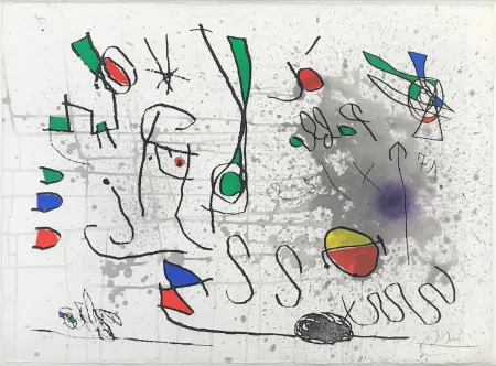 蚀刻飞尘法 Miró - UNTITLED (FROM HOMAGE TO PICASSO)