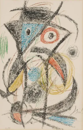 石版画 Miró - Untitled (from Les demeures d'hypnos portfolio)